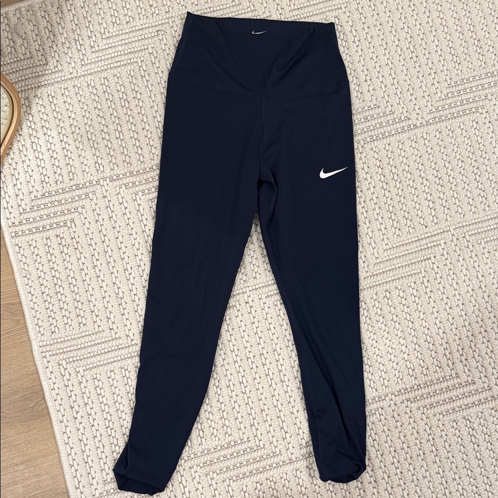 Nike Midnight Blue Leggings with White Swoosh